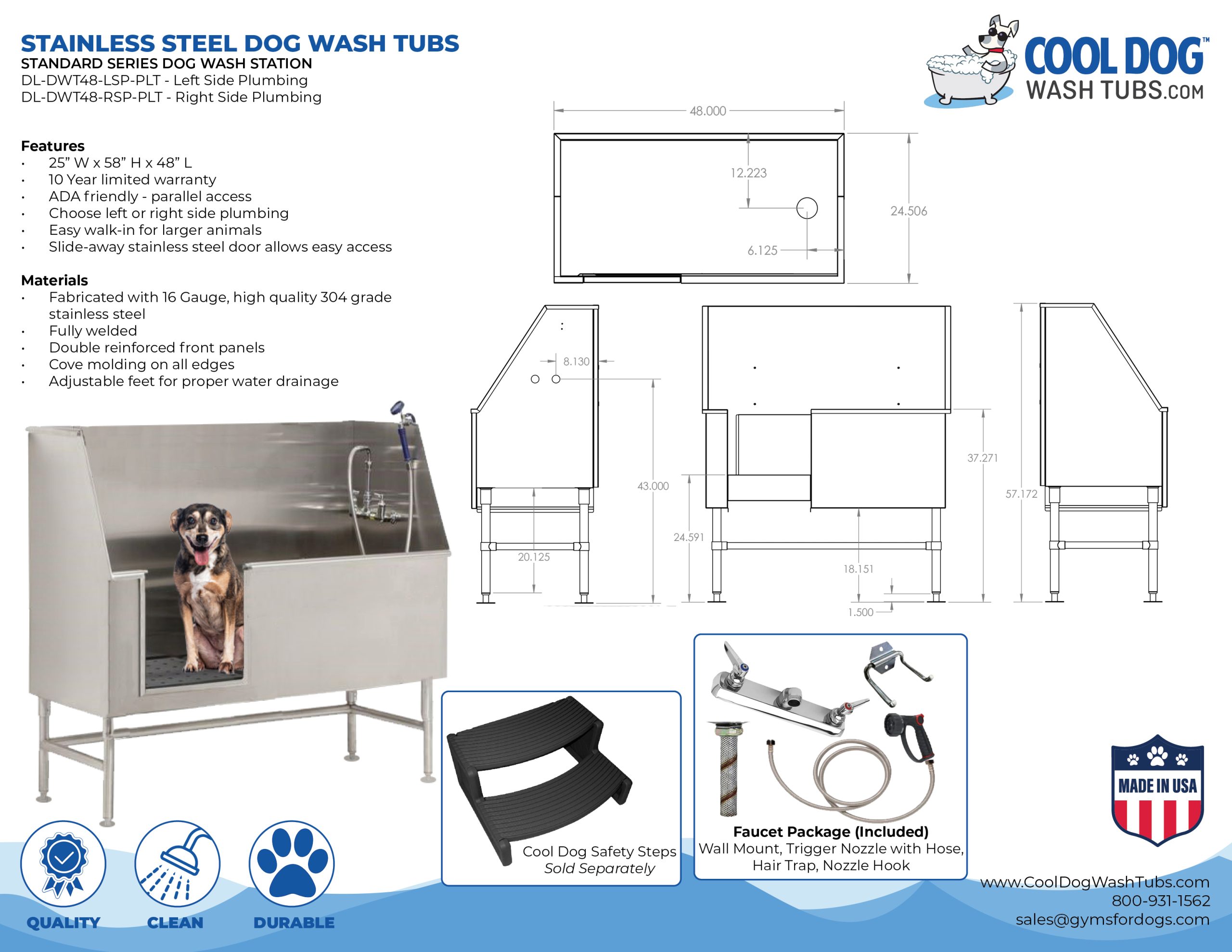 CoolDogWashTubs StandardSeries DWT48 PLT